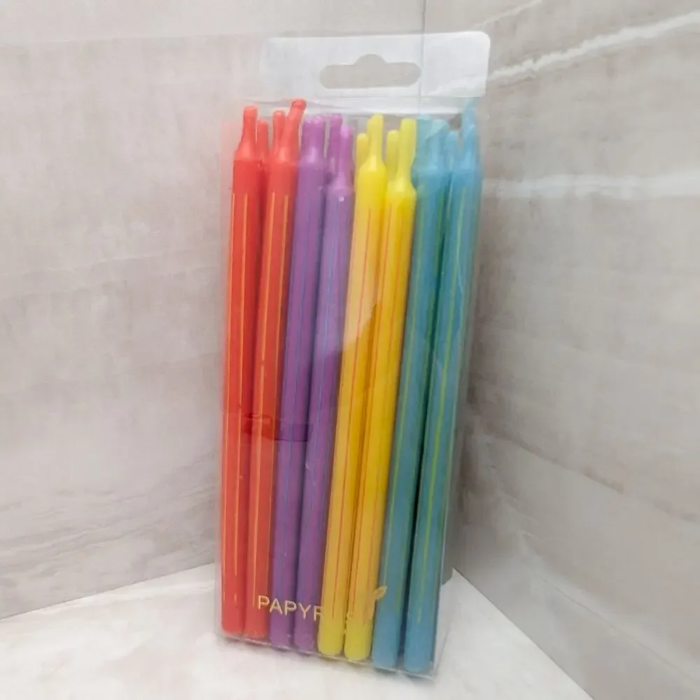 Papyrus Candles - Heart Candle Cake Topper & 24 Birthday Candles - New in Box